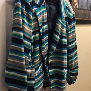 Ashley Stewart 3/4 sleeve stripe blazer. Size 24